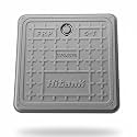 FRP Manhole Cover | Chamber Cover | Capacity - 5 tons | Colour - Grey | (Frame Size - 15"×15" Inches - 380×380 MM) (Clear Opening - 13"×13" Inches - 330×330 MM)