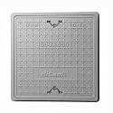 FRP Manhole Cover | Chamber Cover | Capacity - 5 tons | Colour - Grey | (Frame Size - 26"×26" Inches - 660×660 MM) (Clear Opening - 22"×22" Inches - 560×560 MM)