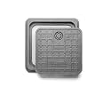 FRP Manhole Cover | Chamber Cover | Capacity - 5 tons | Colour - Grey | (Frame Size - 12"×12" Inches - 300×300 MM) (Clear Opening - 10"×10" Inches - 260×260 MM)