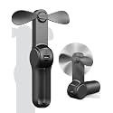FrSara Portable Hand Fan, 270° Adjustable Mini Fan, Rechargeable 2000mAh Battery Fan, 3 Speed, Lightweight, Foldable, Ideal for Travel, Desk, Office, Commuting, and Outdoor Use, Black
