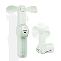 FrSara Portable Hand Fan, 270° Adjustable Mini Fan, Rechargeable 2000mAh Battery Fan, 3 Speed, Lightweight, Foldable, Ideal for Travel, Desk, Office, Commuting, and Outdoor Use, White