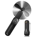 FrSara Handheld Fan, Portable Fan, 2000mAh Battery Operated Personal Hand Fan with 3 Wind Speed, Powerbank Function, USB Rechargeable, Pocket Size, Cute Design, Ultra Quiet (Black)