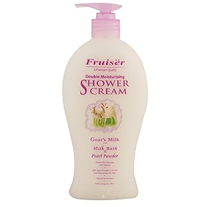 fruiser double moisturising shower cream goat39s milk with milk bath amp pearl powder 450 ml