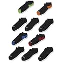 Fruit of the Loom Boys' Zone Cushion No Show Socks (10 Pack)