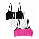 Fruit of the Loom Girl's Cotton Stretch Cami Training Bra Multi-Pack