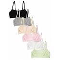 Fruit of the Loom Girl's Cotton Stretch Cami Training Bra Multi-Pack