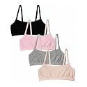 Fruit of the Loom Girl's Cotton Stretch Cami Training Bra Multi-Pack