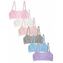Fruit of the Loom Girl's Cotton Stretch Cami Training Bra Multi-Pack