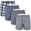 Fruit of the Loom Men's Tag Free Woven Boxer Shorts, Relaxed Fit, Moisture Wicking, Assorted Color Multipacks