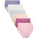 Fruit of the Loom Women's 6 Pack Cotton Brief Panties