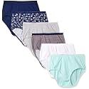 Fruit of the Loom Women's 6 Pack Cotton Brief Panties