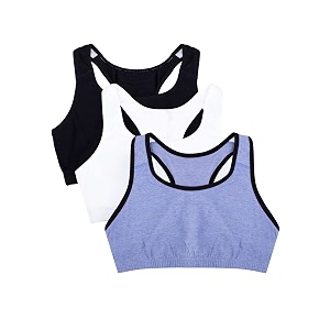 fruit of the loom women39s built-up sports bra pack of 3
