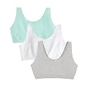 Fruit of the Loom Women's Built-Up Sports Bra, (Pack of 3)