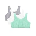 Fruit of the Loom Women's Built-Up Sports Bra, (Pack of 3)