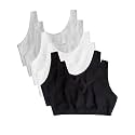 Fruit of the Loom Women's Built-Up Sports Bra, (Pack of 3)