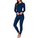 Fruit of the Loom Women's Stretch Fleece Lined Thermal Long Johns Underwear Set