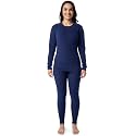 Fruit of the Loom Women's Stretch Fleece Lined Thermal Long Johns Underwear Set