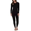 Fruit of the Loom Women's Stretch Fleece Lined Thermal Long Johns Underwear Set