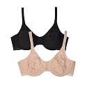 Fruit of the Loom Women’s Cotton Stretch Unlined Underwire Bra, Multipack