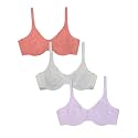 Fruit of the Loom Women’s Cotton Stretch Unlined Underwire Bra, Multipack
