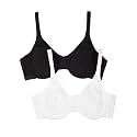 Fruit of the Loom Women’s Cotton Stretch Unlined Underwire Bra, Multipack