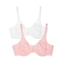 Fruit of the Loom Women’s Cotton Stretch Unlined Underwire Bra, Multipack