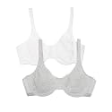 Fruit of the Loom Women’s Cotton Stretch Unlined Underwire Bra, Multipack