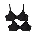 Fruit of the Loom Women’s Cotton Stretch Unlined Underwire Bra, Multipack
