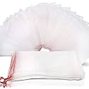 Fruit Protect Bags, Drawstring Net Barrier Bag, Nylon Mesh Garden Plant Fruit Flower Netting Protection Bag (White, 10)