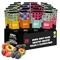 Fruit Snacks by Zest Delites, Fruit Leather, Healthy Snacks for Adults & Kids, Vegan Apple-Based Strips, Dried Strawberry-Peach-Blackberry-Plum Bars, 0.88 oz x 36