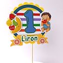 Fruit Theme Birthday Cake Topper with Custom Name &amp; Age | Handcrafted Fruity Party Decoration for Kids