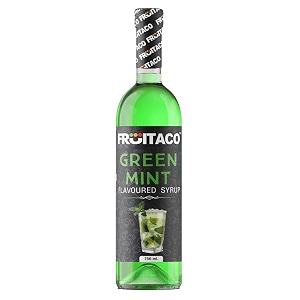 fruitaco green mint syrup 750ml  mixer for mocktails cocktails drinks juices beverages  non alcoholic mix pack of 1