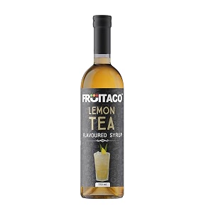 fruitaco lemon ice tea syrup perfect blend for cocktails mocktails iced tea and more  non-alcoholic mixer for refreshing beverages liquid - 750 ml