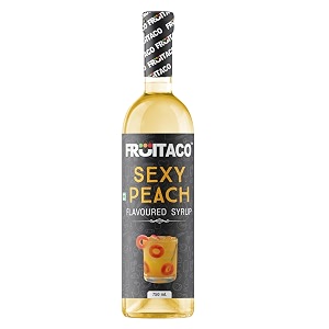 fruitaco peach syrup perfect mixer for enhancing mocktails amp cocktails drinks and mojitos at parties conveniently packaged in a liquid - 750 ml bottle for all your mixing needs  non-alcoholic
