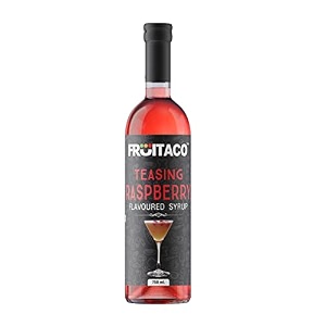 fruitaco raspberry syrup - perfect mixer for cocktails mocktails drinks juices parties and more  non-alcoholic mix  750ml