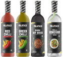 fruitaco Red Chilly 280g, Green Chilly 280g, Soy Sauce 300g, Chilli Vinegar 250ml | Sauce (4 x 70 g)