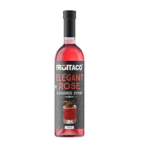 fruitaco rose syrup perfect mixer for enhancing mocktails amp cocktails drinks and mojitos at parties conveniently packaged in a 750ml bottle for all your mixing needs