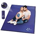 FRUITEAM Camping Sleeping Pad, Self Inflating Sleeping Pad for 2 Person, Double Camping Pad with Pillow, Camping Mattress for Backpacking, Hiking, Navy