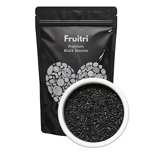 fruitri black sesame seeds  1kg raw black til fresh amp natural rich in minerals no artificial colour preservatives free for health benefits
