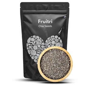 fruitri premium chia seeds - 200g natural chia seed for eating perfect for smoothies baking and healthy snacks seeds rich in calcium protein amp fibre