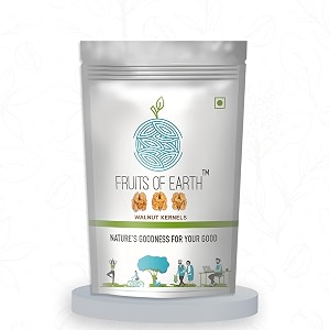 fruits of earth 100 natural premium walnut kernels 250 grams - pack of 4  high in fiber amp boosts immunity  supports heart health amp brain function  shelled walnuts  gluten amp salt free