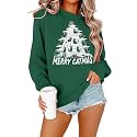 FRYAID Cat Sweatshirt Women Funny Black Cat Graphic Sweater Casual Cat Crewneck Holiday Long Sleeve Hoodie Pullover Top