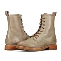 Frye Veronica Women’s Combat Boots Crafted from Hand-Burnished Vintage Italian Leather with Genuine Stitch-Down Welt Construction and Leather Lining – 6 ¾” Shaft Height