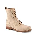 Frye Veronica Women’s Combat Boots Crafted from Hand-Burnished Vintage Italian Leather with Genuine Stitch-Down Welt Construction and Leather Lining – 6 ¾” Shaft Height
