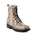 Frye Veronica Women’s Combat Boots Crafted from Hand-Burnished Vintage Italian Leather with Genuine Stitch-Down Welt Construction and Leather Lining – 6 ¾” Shaft Height