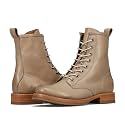 Frye Veronica Women’s Combat Boots Crafted from Hand-Burnished Vintage Italian Leather with Genuine Stitch-Down Welt Construction and Leather Lining – 6 ¾” Shaft Height