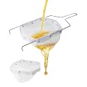 Fryer Filter Bag & Frame Combo, 6" Deep Cooking Reusable Oil Strainer with 2 Bag, Handles Hot & Cold Cooking Oil Fine Mesh to Capture Crumbs, Durable for Home & Commercial Use
