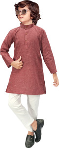 fs fashion baby boys festive  party kurta and pyjama set yellow pack of 1