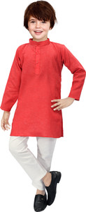 fs fashion boys festive  party kurta and pyjama set yellow pack of 1