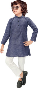 fs fashion boys festive  party kurta and pyjama set yellow pack of 1